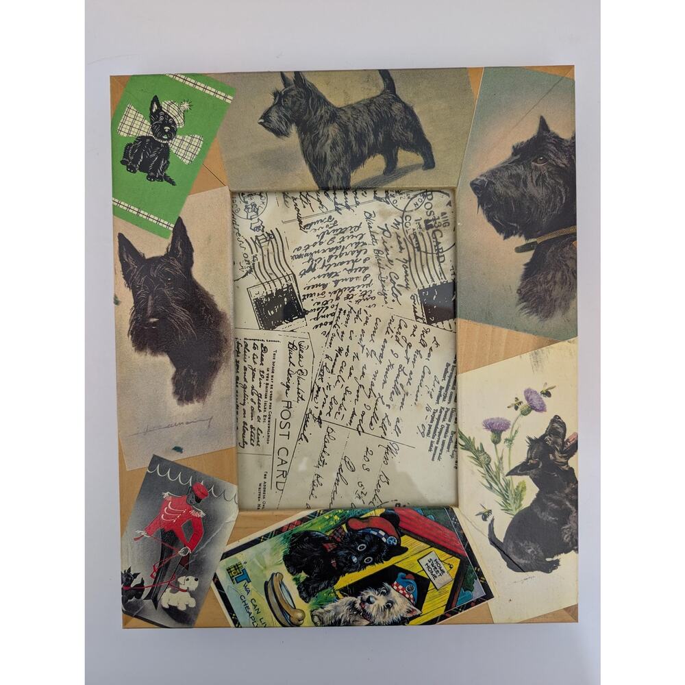 Blankety Blank Designs Scottie Dog Decoupage Wood Photo Frame